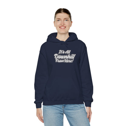 Workplace Wisdoms 'Downhill' Heavy Hooded Sweatshirt
