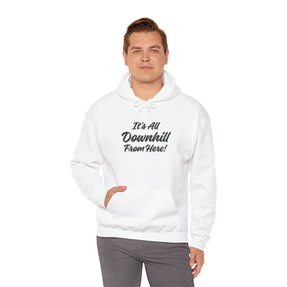 Workplace Wisdoms 'Downhill' Heavy Hooded Sweatshirt